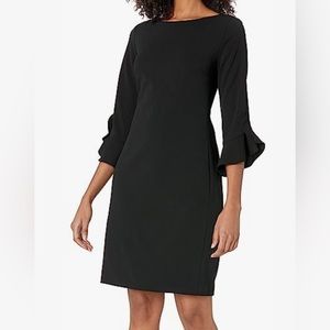 Karl Lagerfeld Paris Women’s Tulip Sleeve Crepe Dress